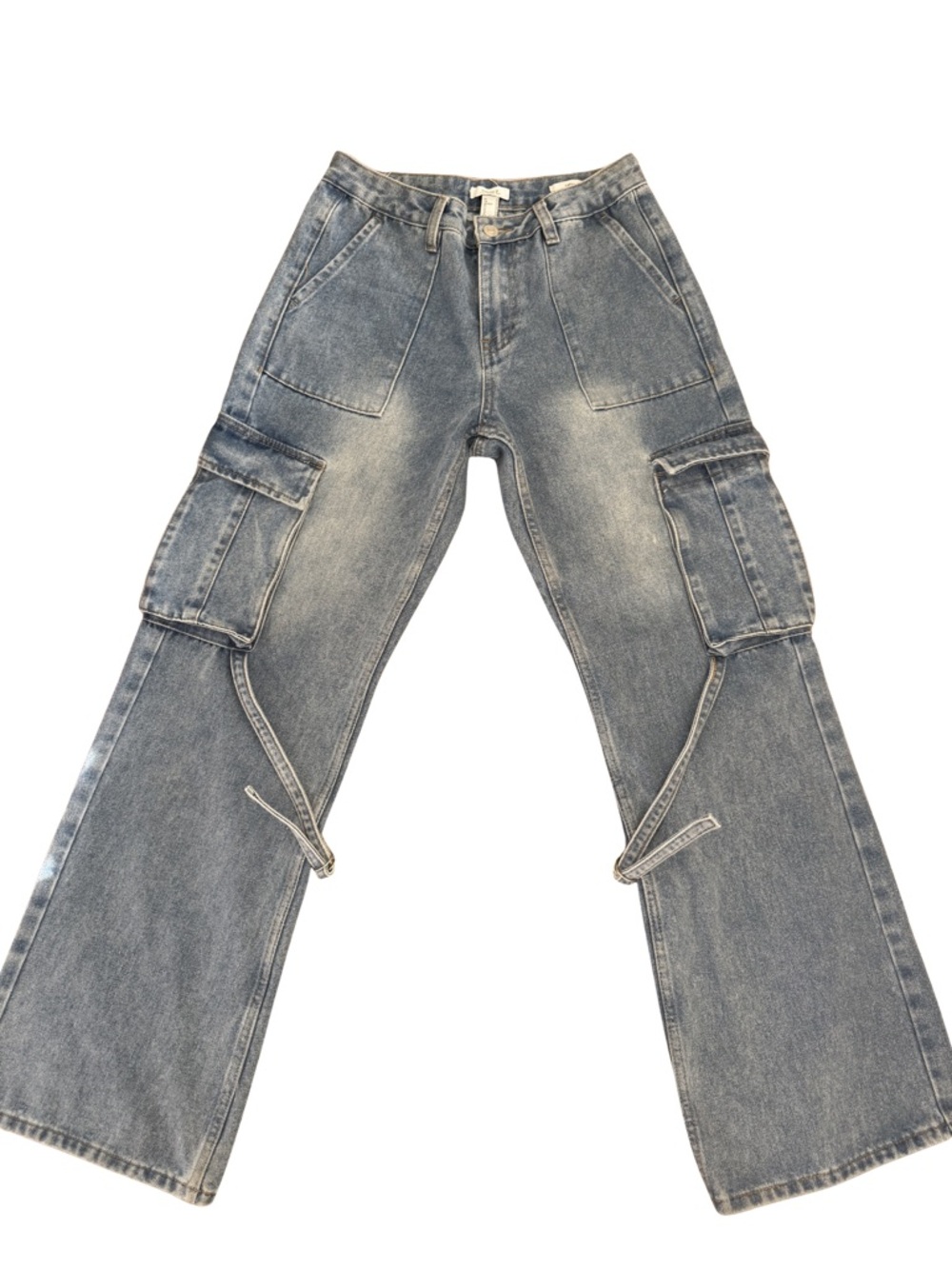 Forever 21 Light Blue Denim Jeans with Button Waist